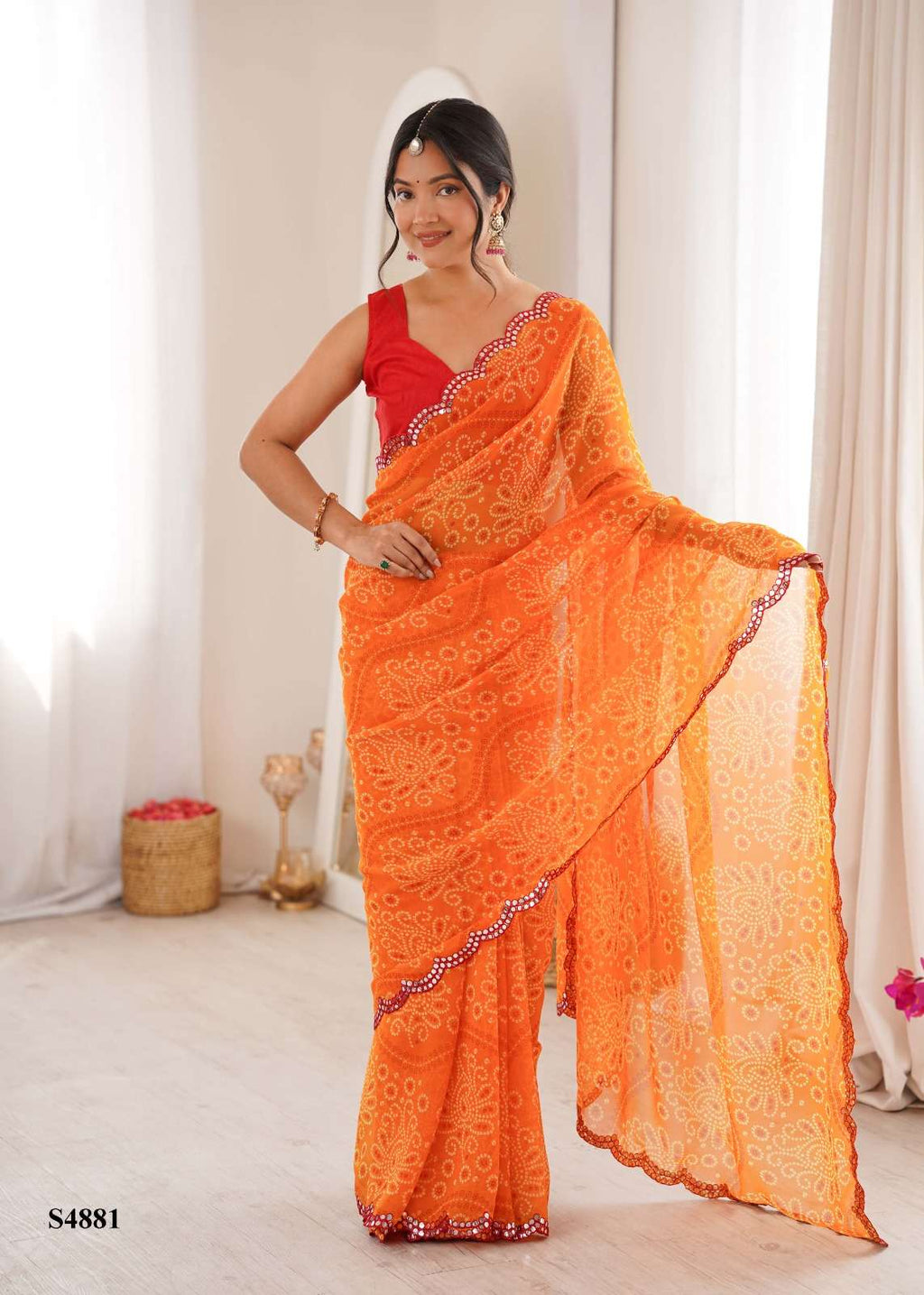 Mahotsav Aadhirai Georgette Printed Saree