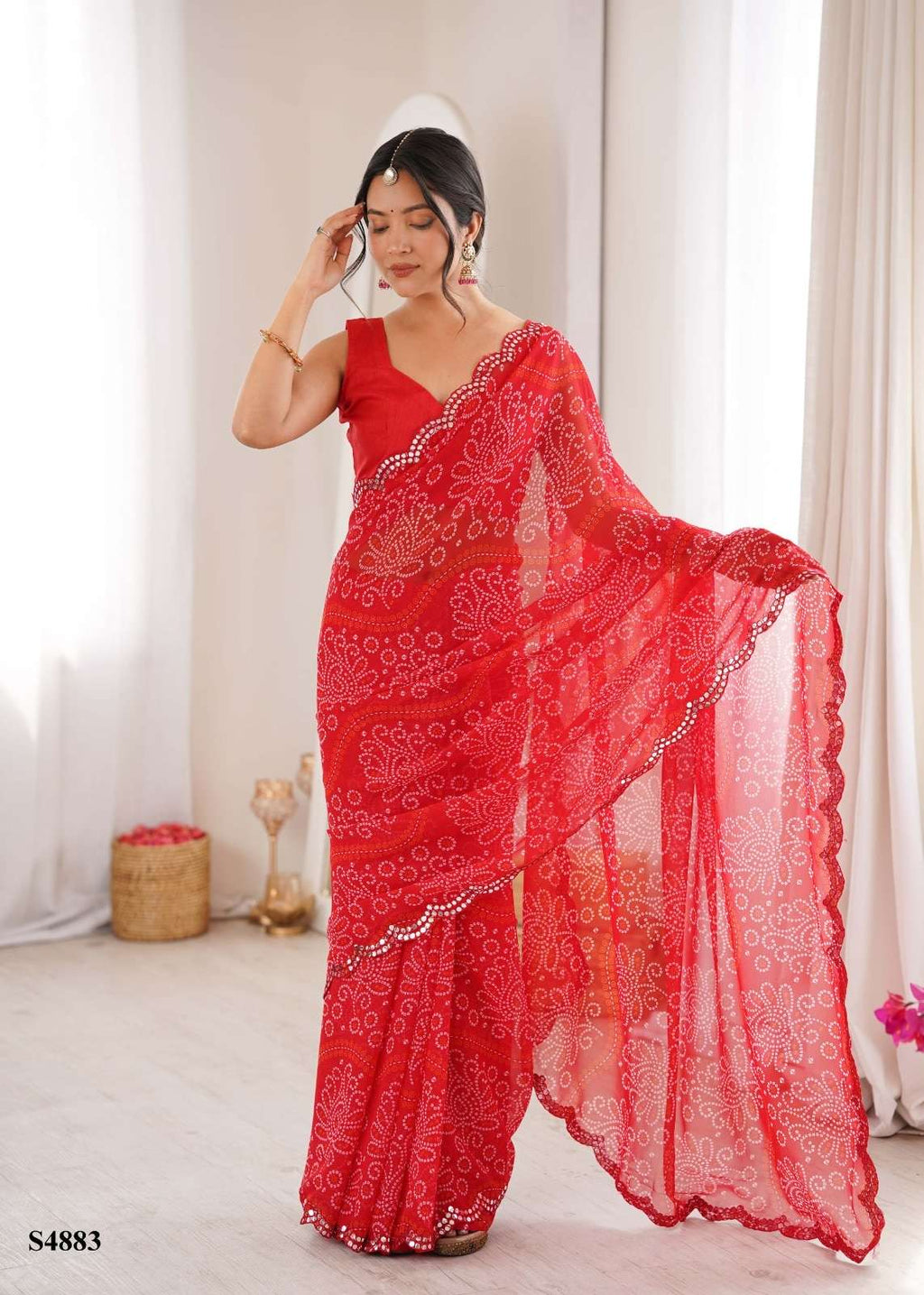 Mahotsav Aadhirai Georgette Printed Saree
