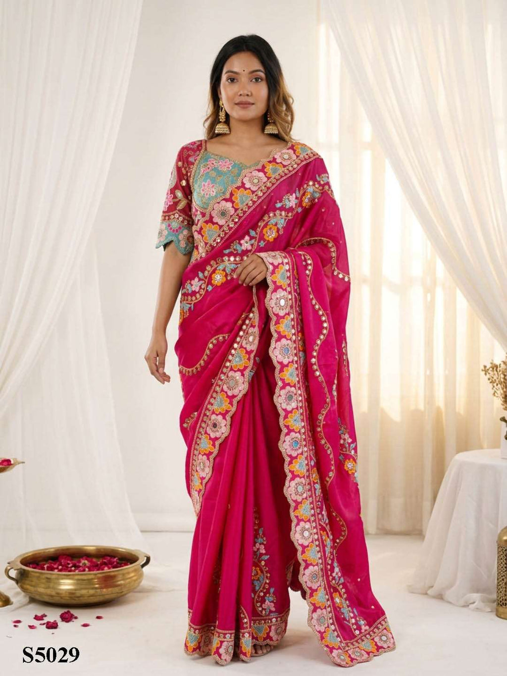 Mahotsav Disha Rangoli Silk Embroidery Saree Collection