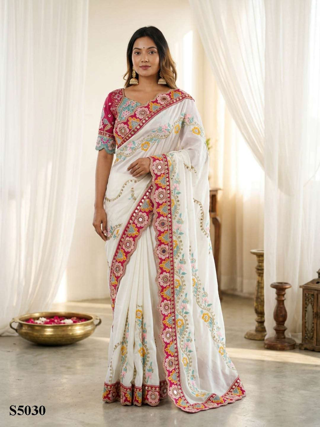 Mahotsav Disha Rangoli Silk Embroidery Saree Collection
