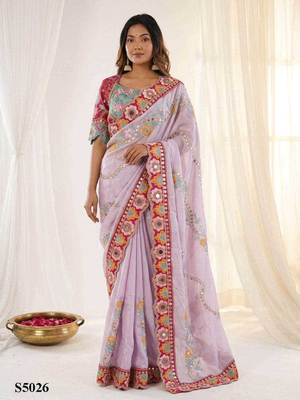 Mahotsav Disha Rangoli Silk Embroidery Saree Collection