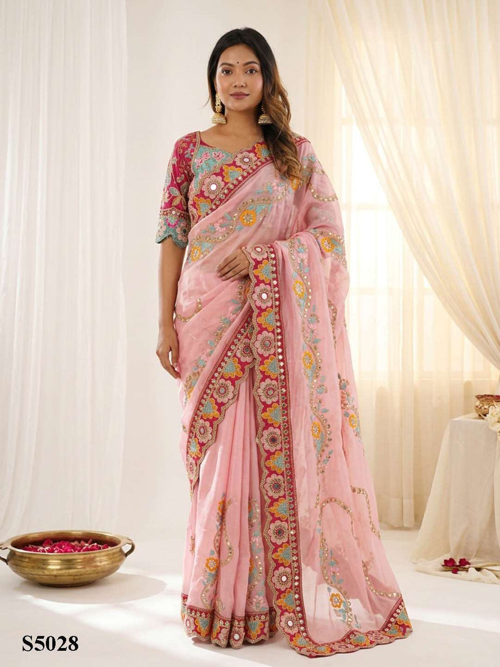 Mahotsav Disha Rangoli Silk Embroidery Saree Collection