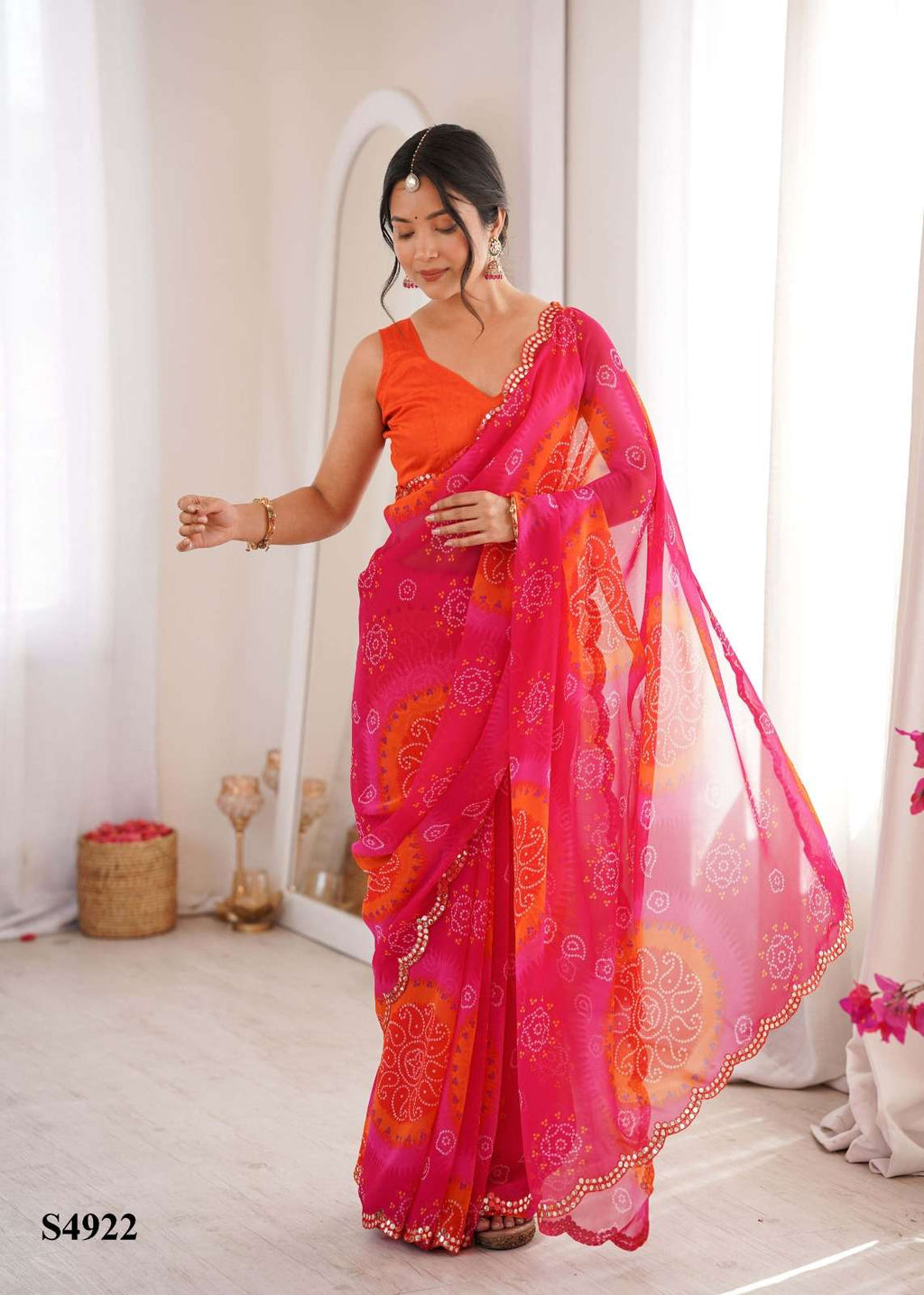 MAHOTSAV EESHA Georgette Printed Sarees