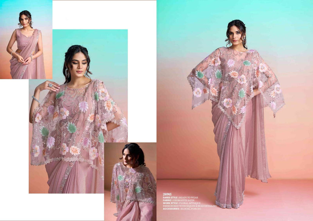 Mahotsav Mohmanthan Satin Silk Embroidered Saree