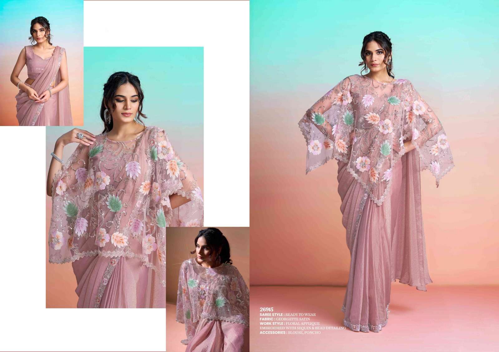 Mahotsav Mohmanthan Satin Silk Embroidered Saree