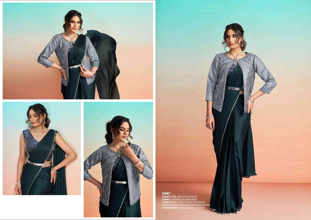Mahotsav Mohmanthan Satin Silk Embroidered Saree