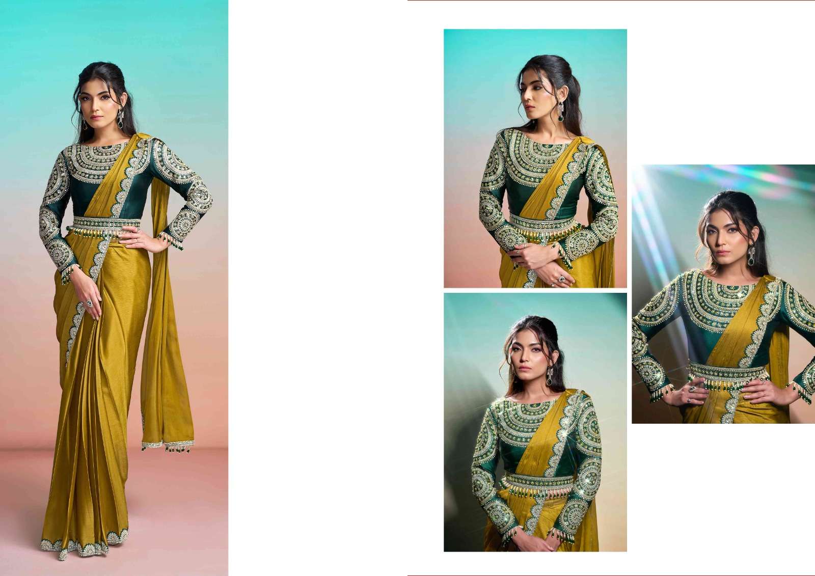 Mahotsav Mohmanthan Satin Silk Embroidered Saree