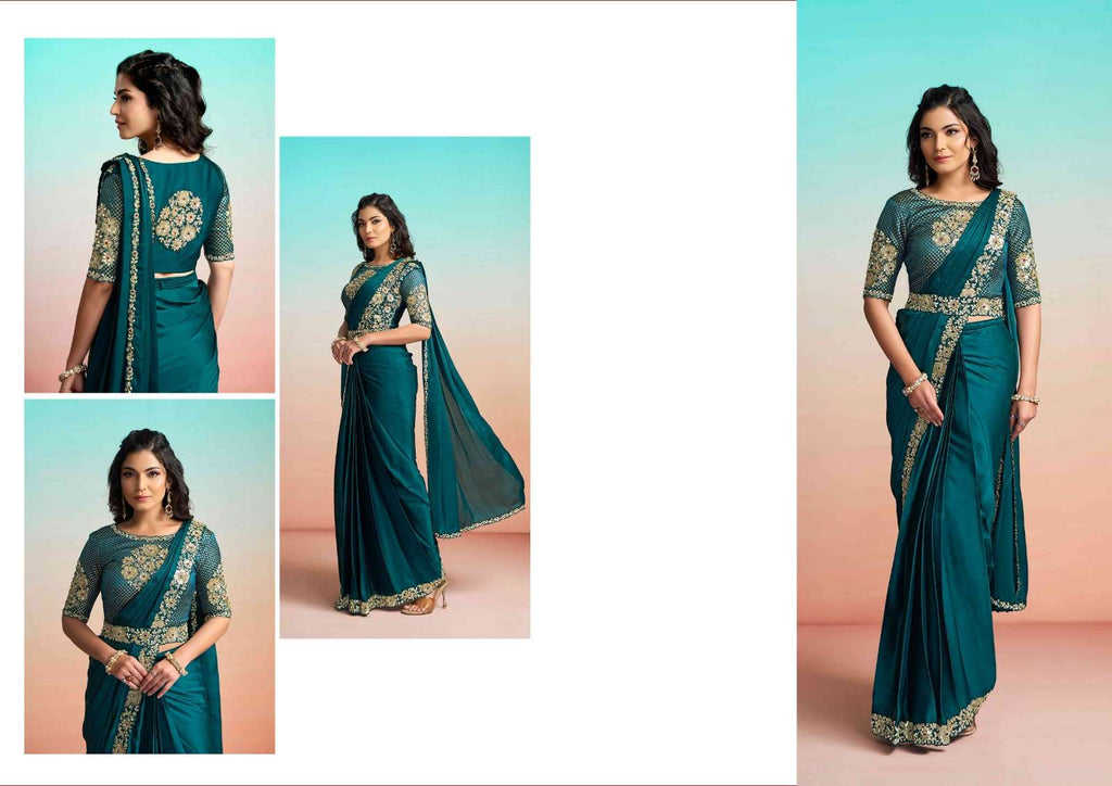 Mahotsav Mohmanthan Satin Silk Embroidered Saree
