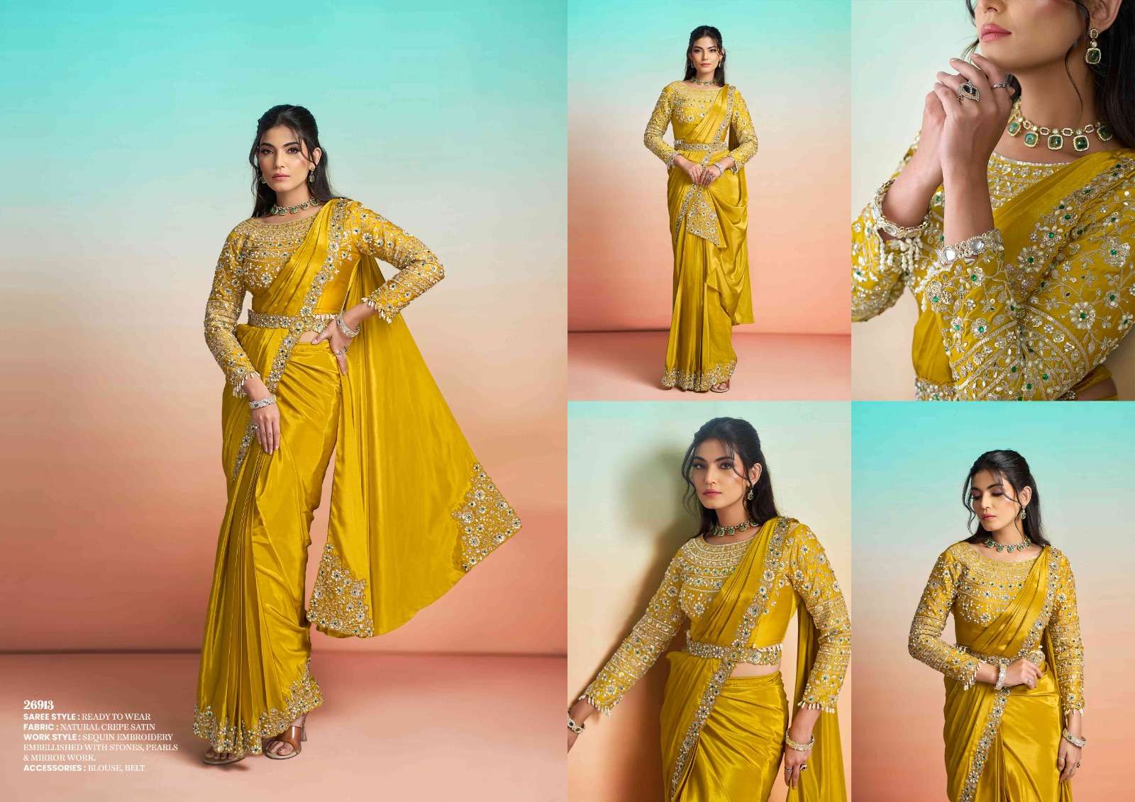 Mahotsav Mohmanthan Satin Silk Embroidered Saree