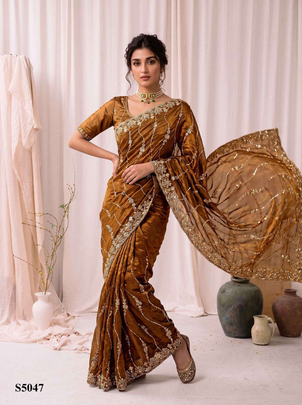 Mahotsav Pavika Silk Embroidery Saree Collection
