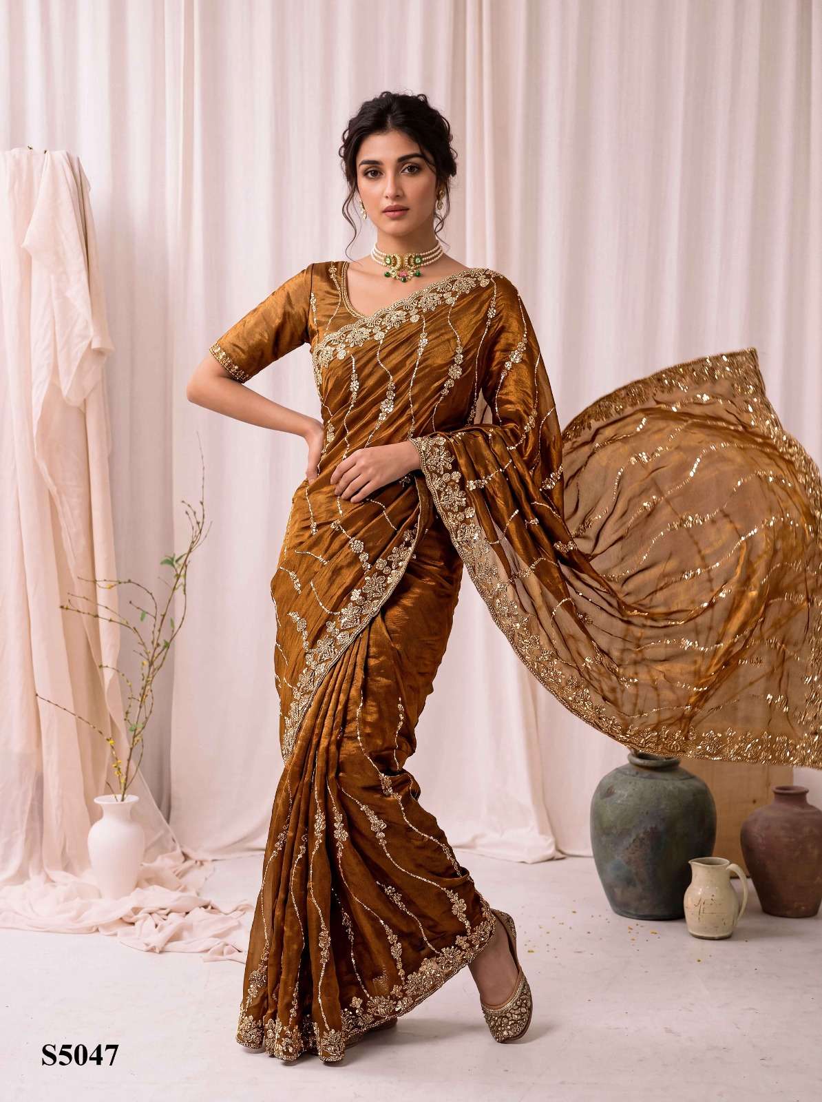 Mahotsav Pavika Silk Embroidery Saree Collection