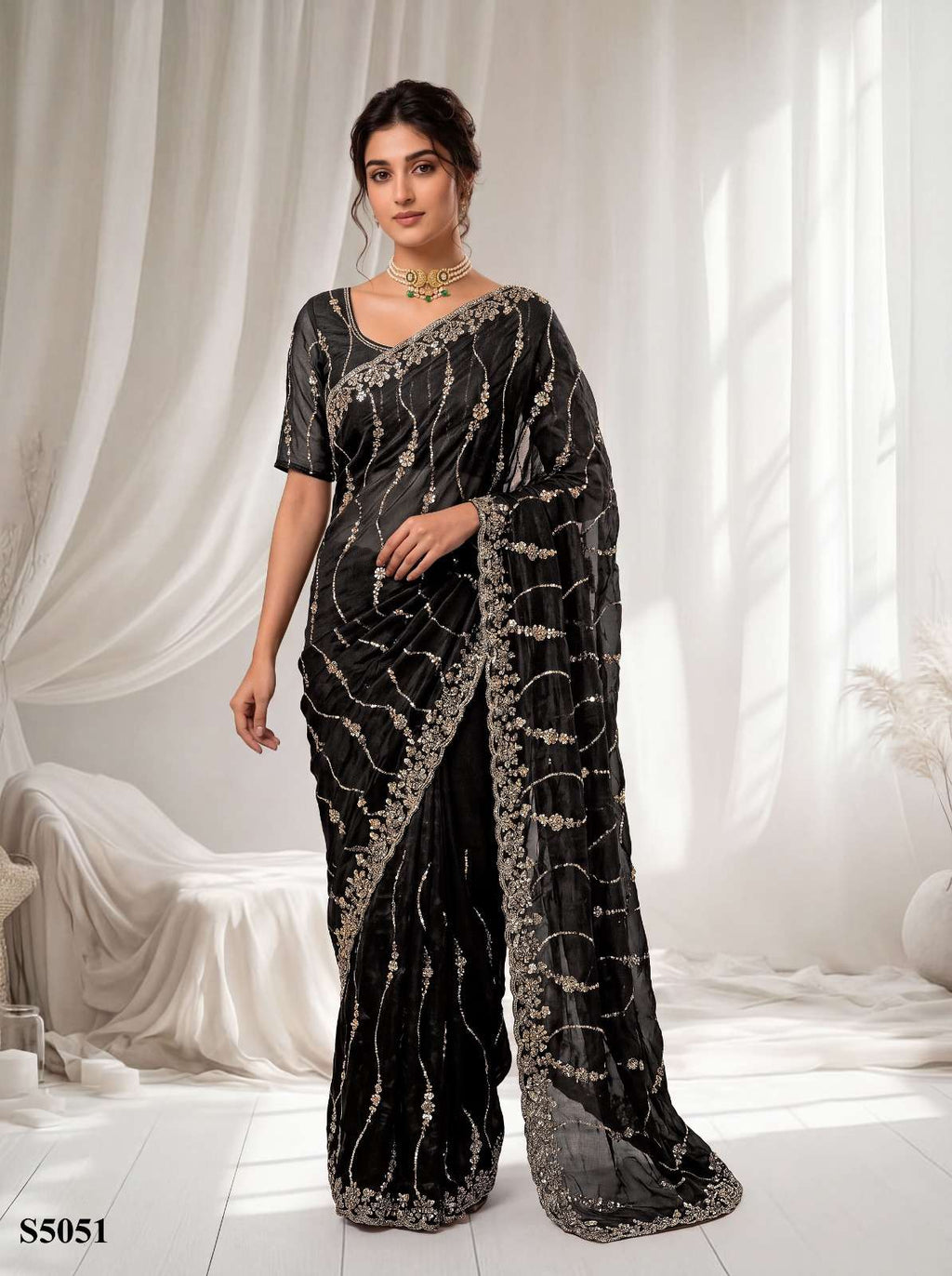 Mahotsav Pavika Silk Embroidery Saree Collection