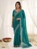 MAHOTSAV PRANAVI Satin Printed Saree with Satin Blouse