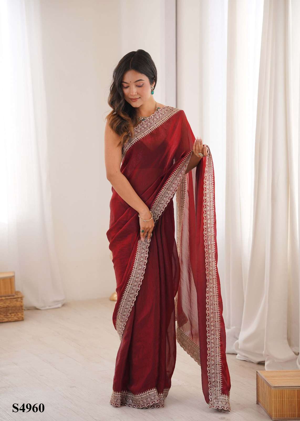 MAHOTSAV TINA Fandy Satin Premium Saree