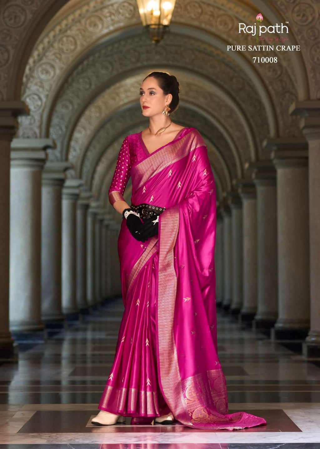 Rajpath Mungha Silk 71001 To 71008 Series Saree Collection