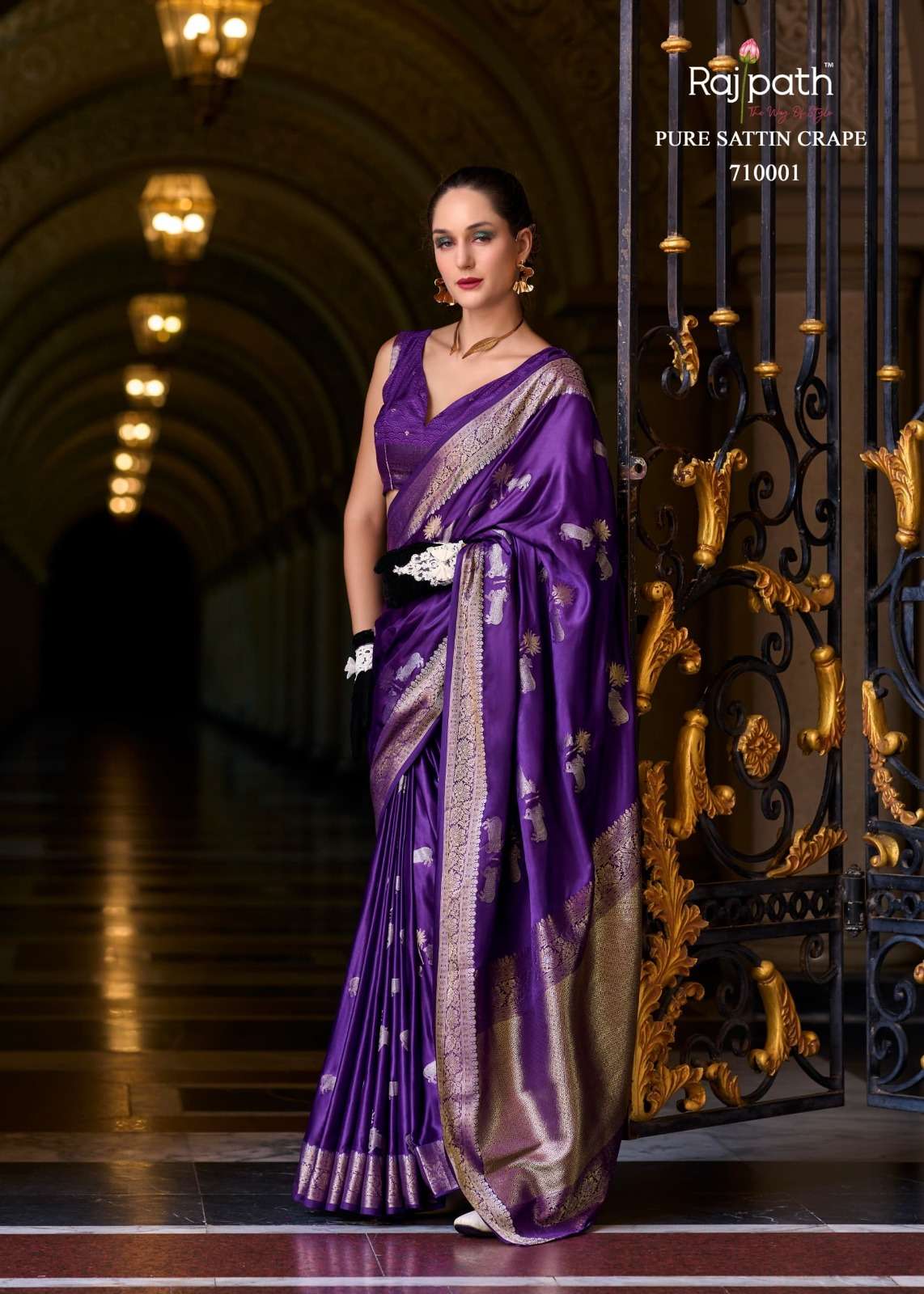 Rajpath Mungha Silk 71001 To 71008 Series Saree Collection