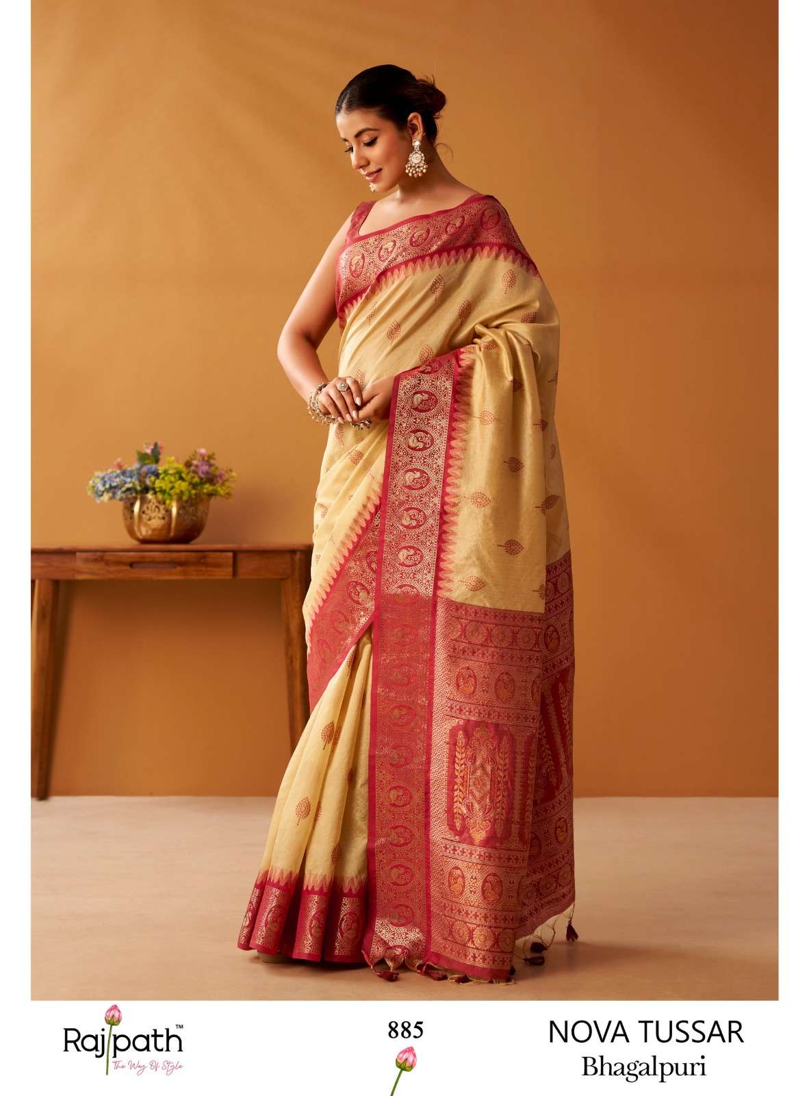 Rajpath Nova Tussar Cotton Pochampalli Saree