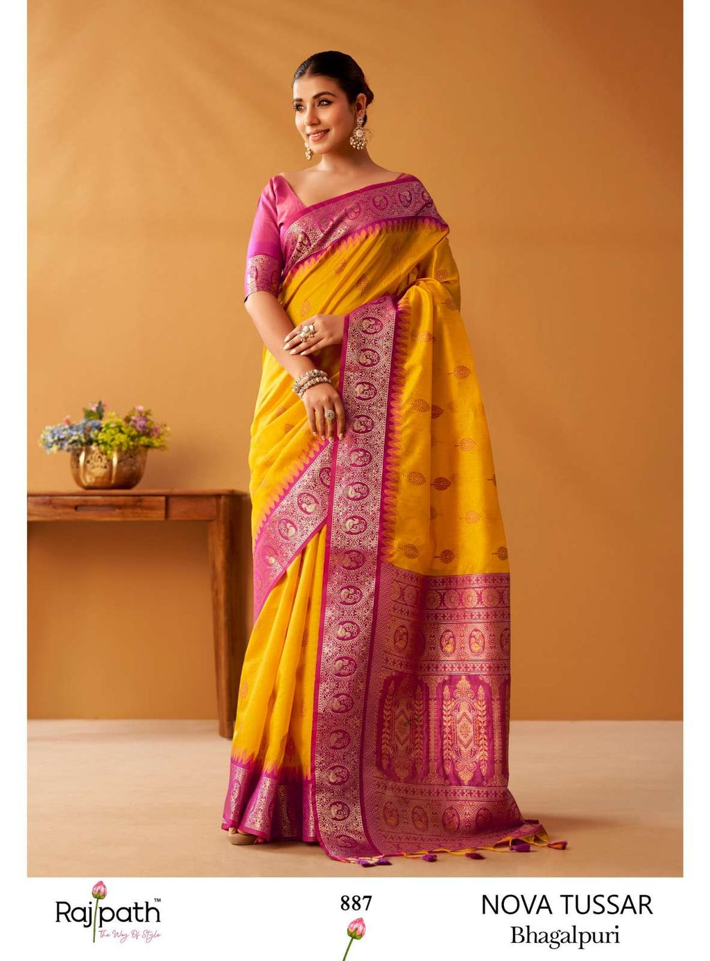 Rajpath Nova Tussar Cotton Pochampalli Saree