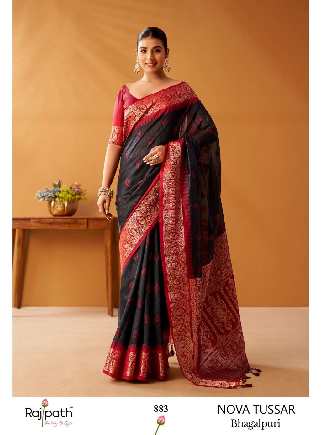Rajpath Nova Tussar Cotton Pochampalli Saree