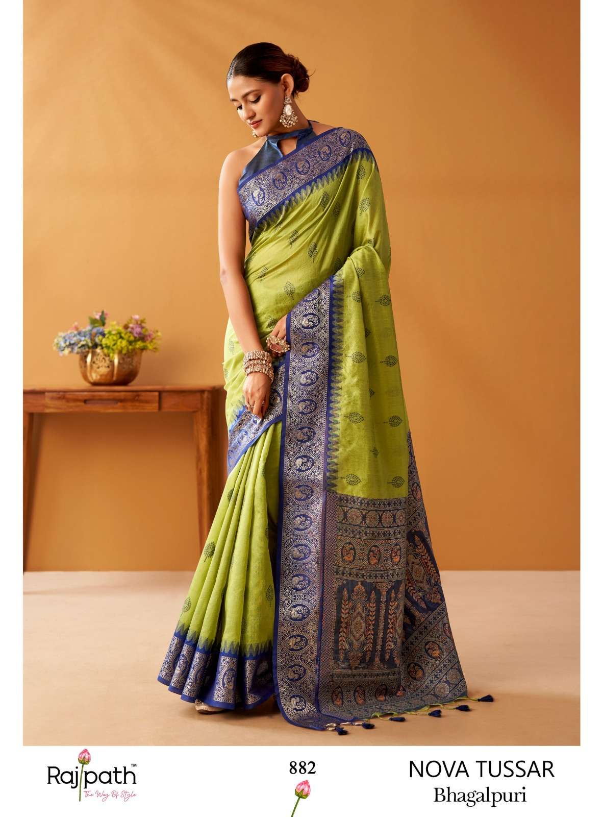 Rajpath Nova Tussar Cotton Pochampalli Saree