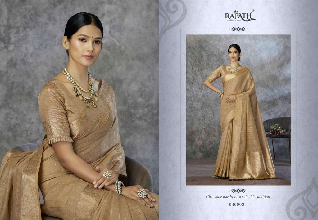 RAJPATH RONAK SILK Pure Tissue Silk Saree
