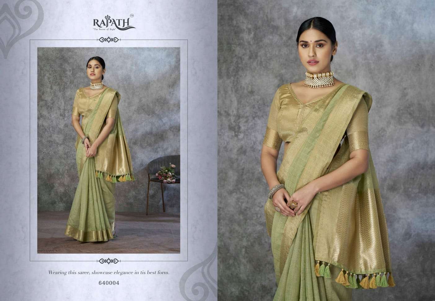 RAJPATH RONAK SILK Pure Tissue Silk Saree