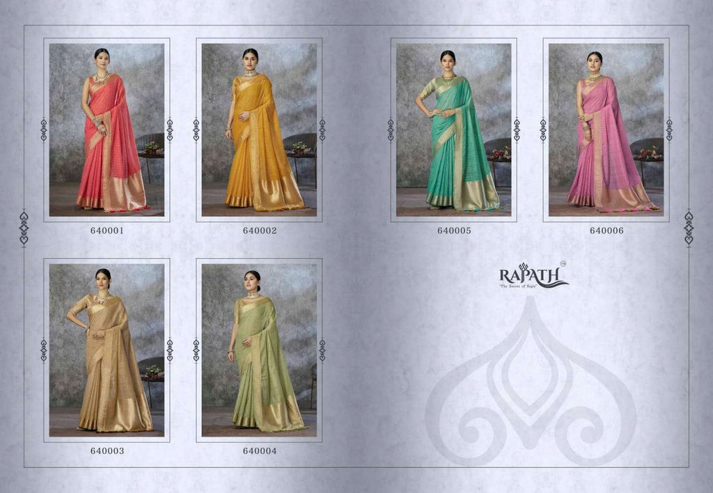 RAJPATH RONAK SILK Pure Tissue Silk Saree