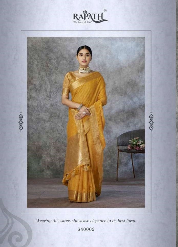RAJPATH RONAK SILK Pure Tissue Silk Saree