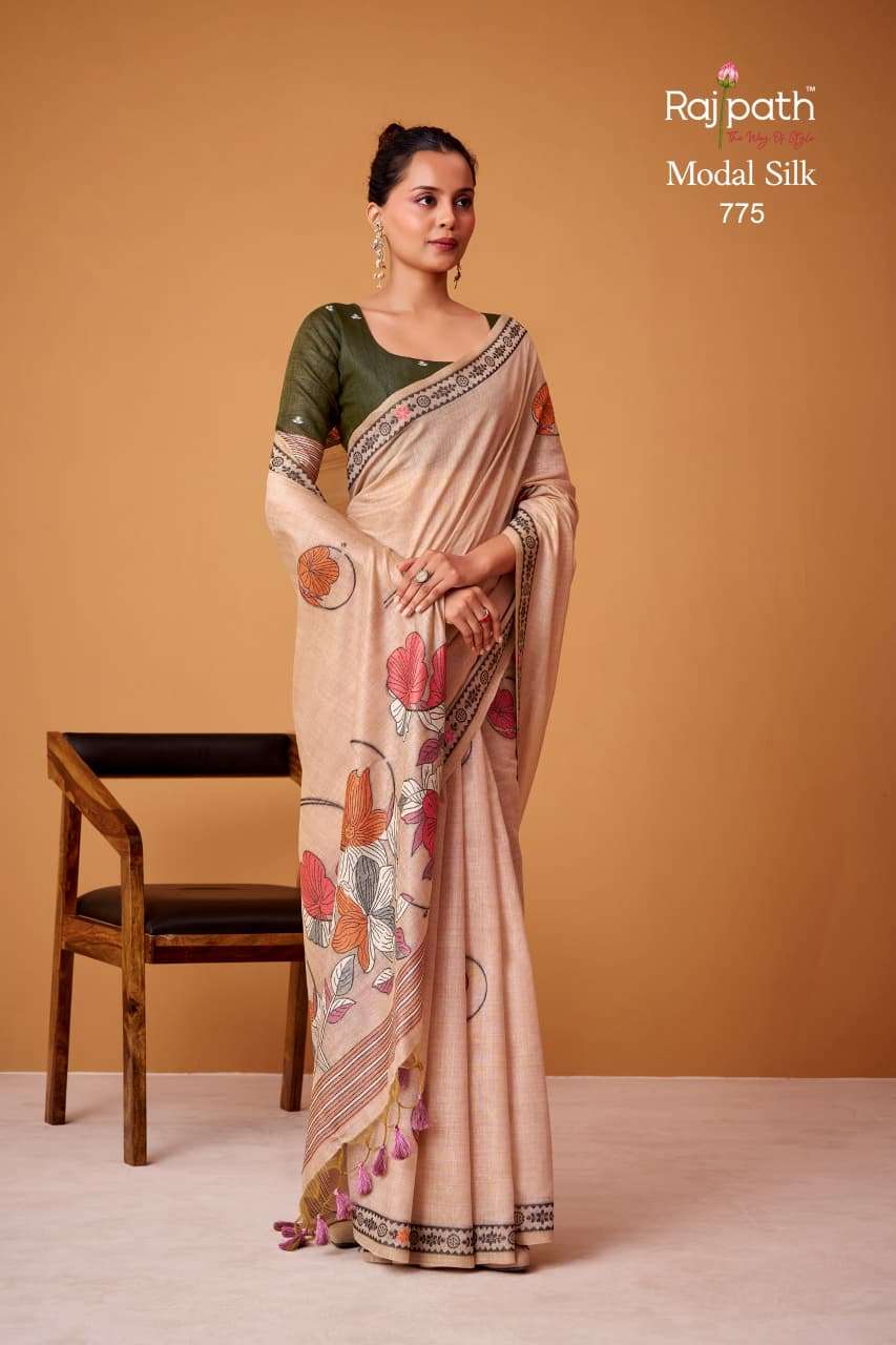 RAJPATH SILVER PEARLS Cotton Saree with Running Work Blouse Surat