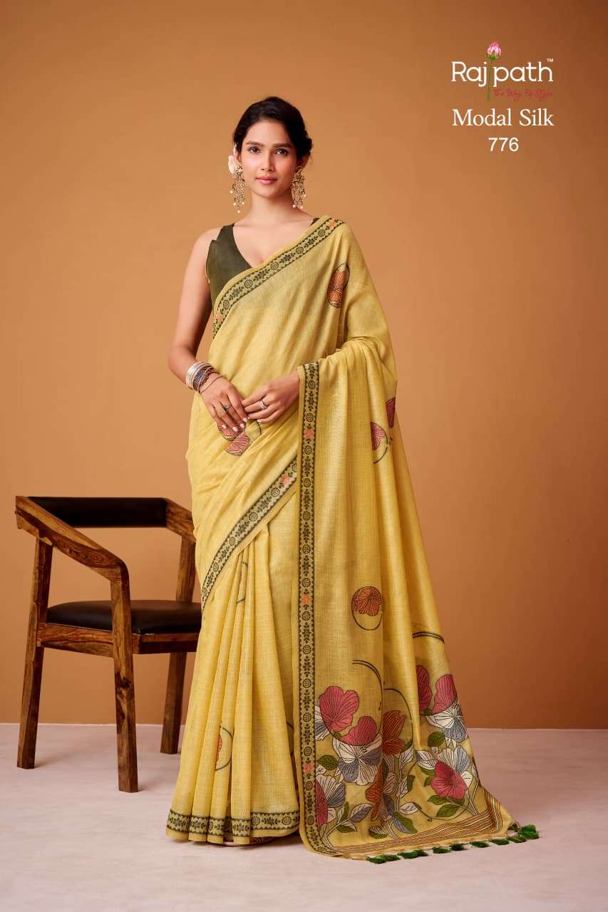 RAJPATH SILVER PEARLS Cotton Saree with Running Work Blouse Surat