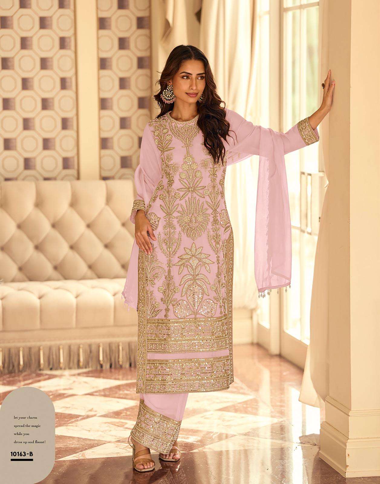 Sayuri Rishta Gold Georgette Dress Material
